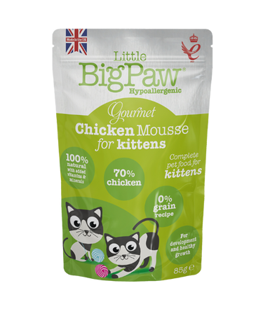 Little BigPaw Gourmet Chicken Mousse Wet Kitten Food 85g - 85G